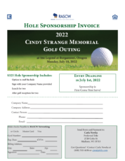 Golf Outing Sponsorship Form