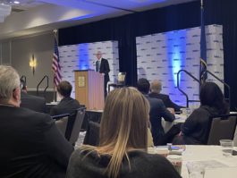 Governor Evers Speaking to Members